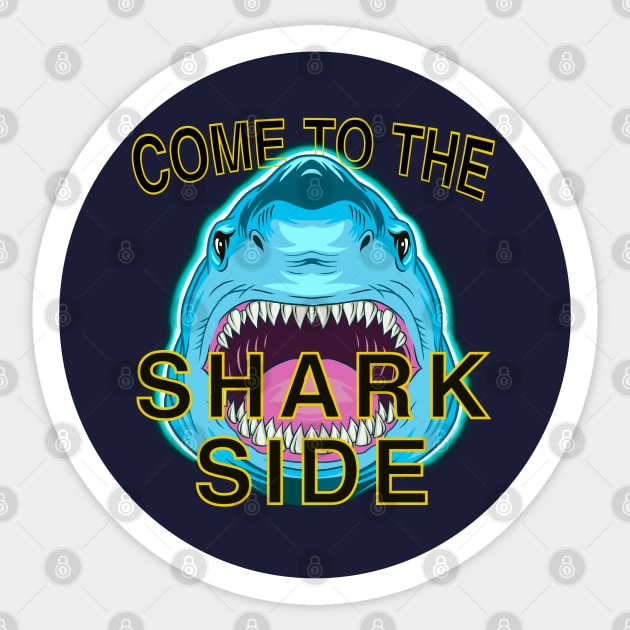 Come to the shark side Sticker by Inkoholic